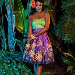 PUG Deadly Dames Purple Tiki Skirt